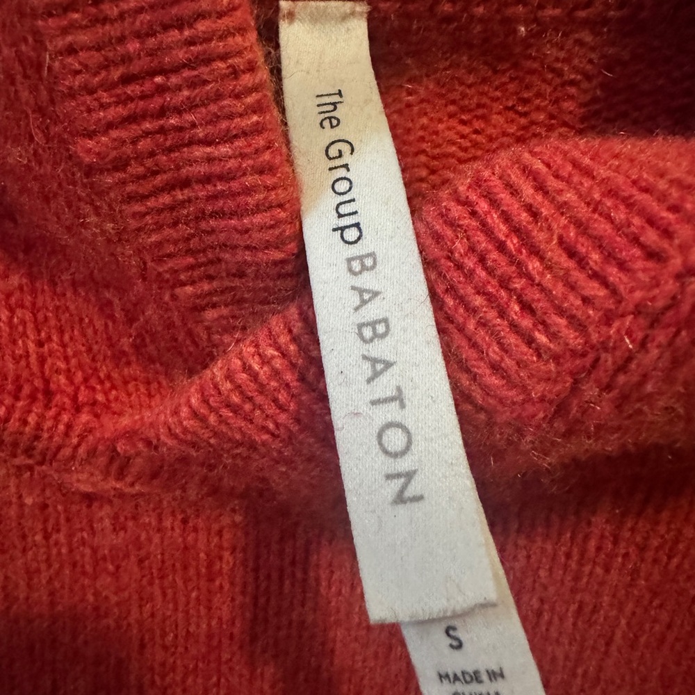 Size S Orange Women’s The Group Babaton 100% Cashmere Oversized Knit Sweater
